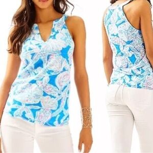 Lilly Pulitzer Into the Deep Arya Tank Size Small